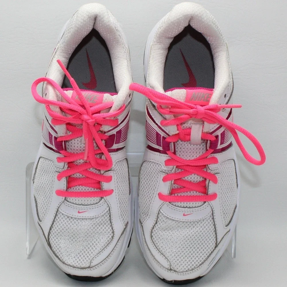 Nike Dart 10 Womens Running Shoes White Pink 580427-100‎ Size 8.5